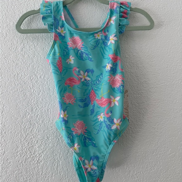 Tommy Bahama Other - Tommy Bahama girls swimming suit flamingo floral Size 3